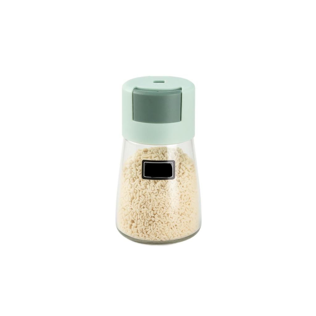 Press-Type Salt Control Bottle Kitchen Measuring Seasoning Jar Household Spice Container Airtight Moisture-Proof Storage Organizer