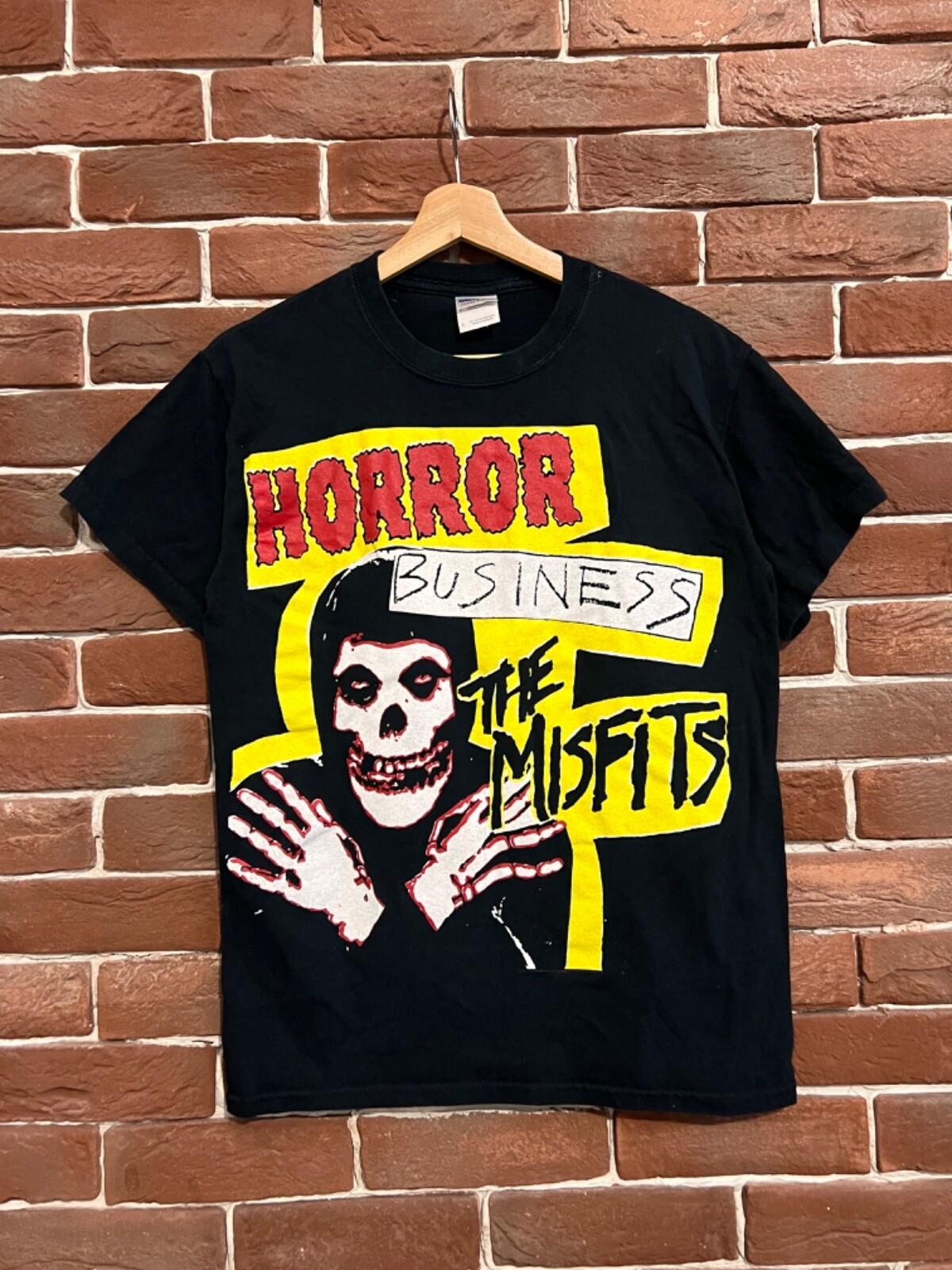 Редкая винтажная футболка Misfits Horror Business Post Punk 00-х S черная Унисекс M