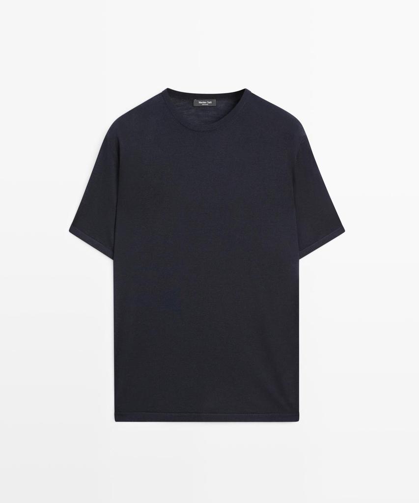 Masimodutti Wool Blend Short Sleeve T-Shirt