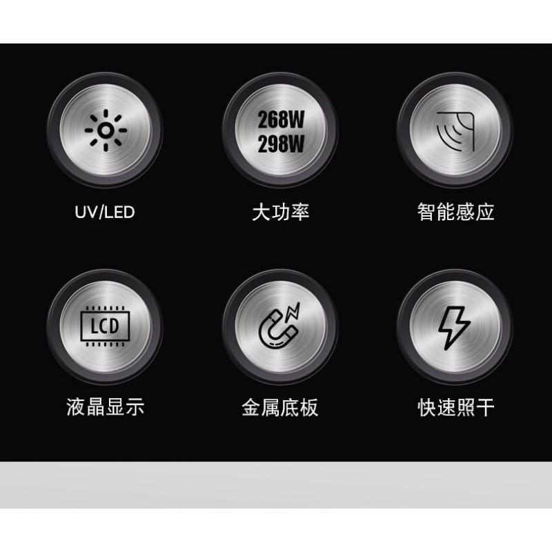 57 LED UV Nail Lamp With Reflective Metal Base Fast Curing Gel Polish Dryer Home Salon Use