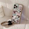 Applicable To 14ProMax Apple Phone Case Cat Illustration Apple 13 Magnetic Suction Cute 15 Bracelet IPhone 16 Hard