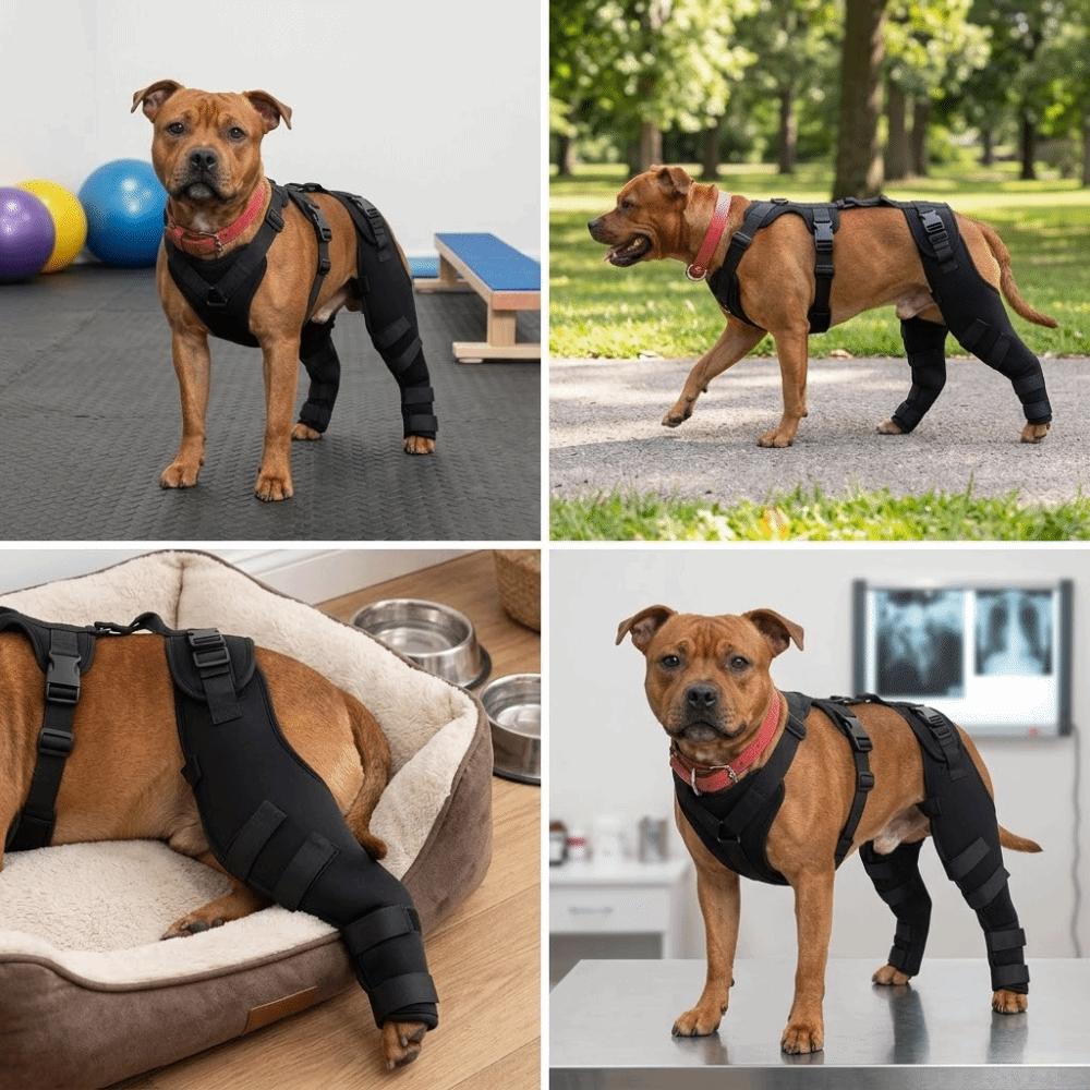Verschleißfester Hundebeinprotektor Atmungsaktive Hunde-Kniebandage Hunde-Gelenkunterstützung Aktivität im Freien