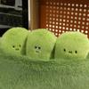 Cartoon Green Soybeans Pea Pod Plush Toy Kawaii Keychian Stuffed Doll Plant Pendant Hangings Bag Home Decor Kids Birthday Gift