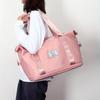 Large Capacity Travel Duffel Bag - Pink Nylon Gym & Travel Tote, Lightweight Luggage Handbag, Versatile Sports Bag