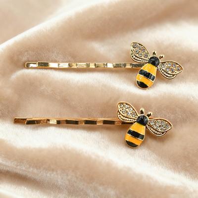 Bee Hair Finishing Clip: Korean Simple Versatile Headdress Clip for Women - Elegant and Lovely Jewelry Accessory.