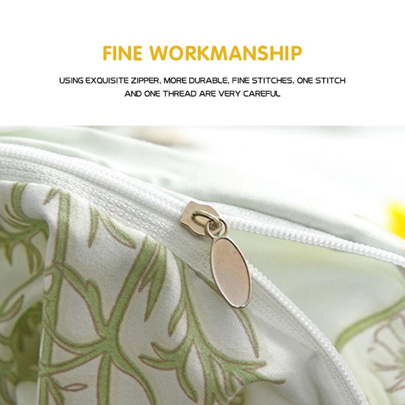 Floral Print Queen Bedding Set Soft Comfortable Single Double Duvet Cover Set King Size Flowers Pattern Quilt Covers No Sheets