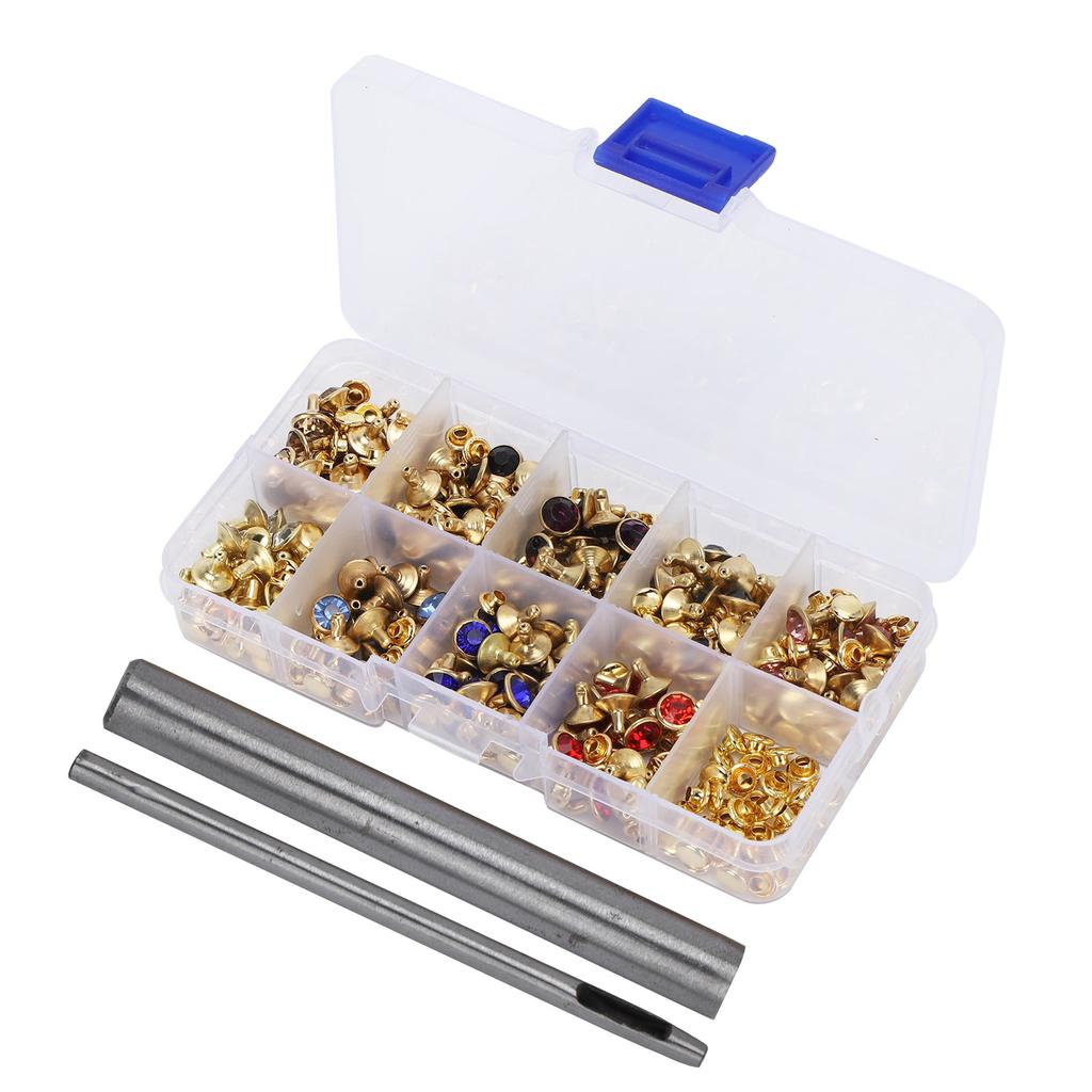 Rhinestone Rivets Set Colorful DIY Bag Hat Clothing Shoes Decoration Accessories 8mm