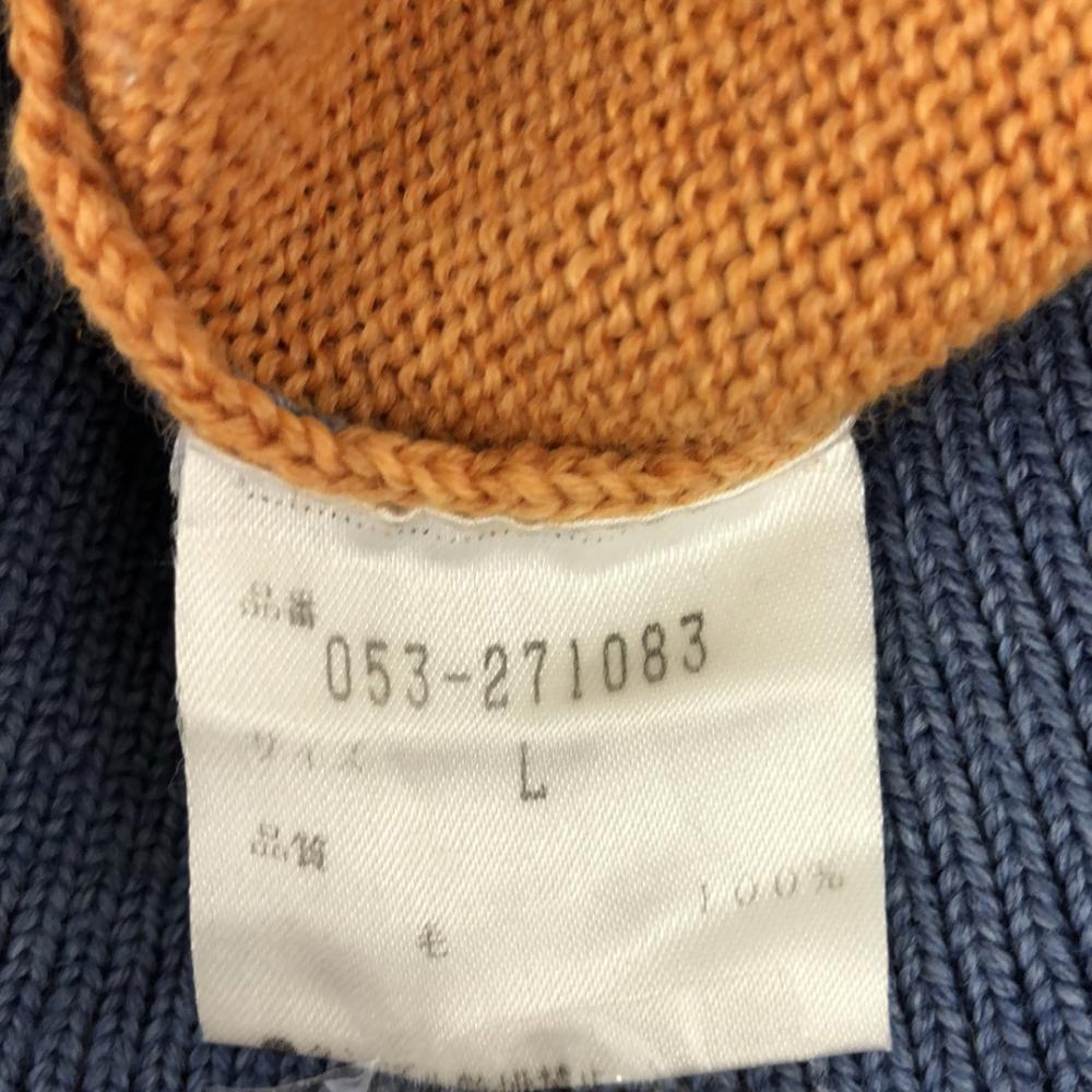 PEARLY GATES 90s Made in Japan Wool Old golf Long sleeve sweater L knit Men's Used