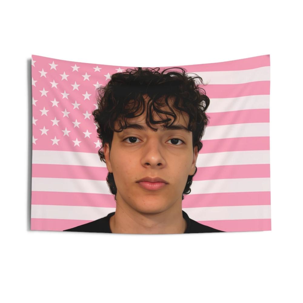 

American Flag Hamzah and Martin Fun Tapestry Wall Hanging Art for Home Living Bedroom flag Tapestry Outdoor 29x37in