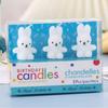 3pcs Cartoon Rabbit Candle Set Cute Mini Funny Bunny Baby Kids Children Happy Birthday CandlesParty Supplies Cake Decoration