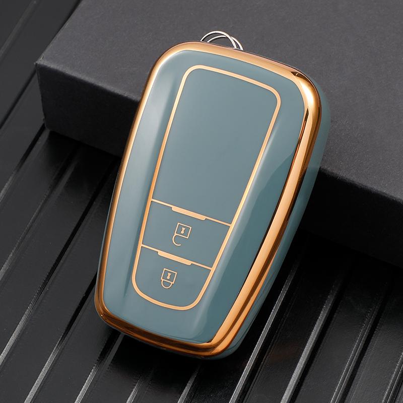 TPU 2 3 Buttons Car Key Fob Cover Case Holder Shell for Toyota Rav4 2021 Hybryd Camry 70 2020 Prado Corolla Sedan 2019 Keychains