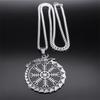 Viking Helm of Awe Compass Dragon Chain Necklace for Women Men Stainless Steel Aegishjalmur Scandinavian Necklace Jewelry N7959