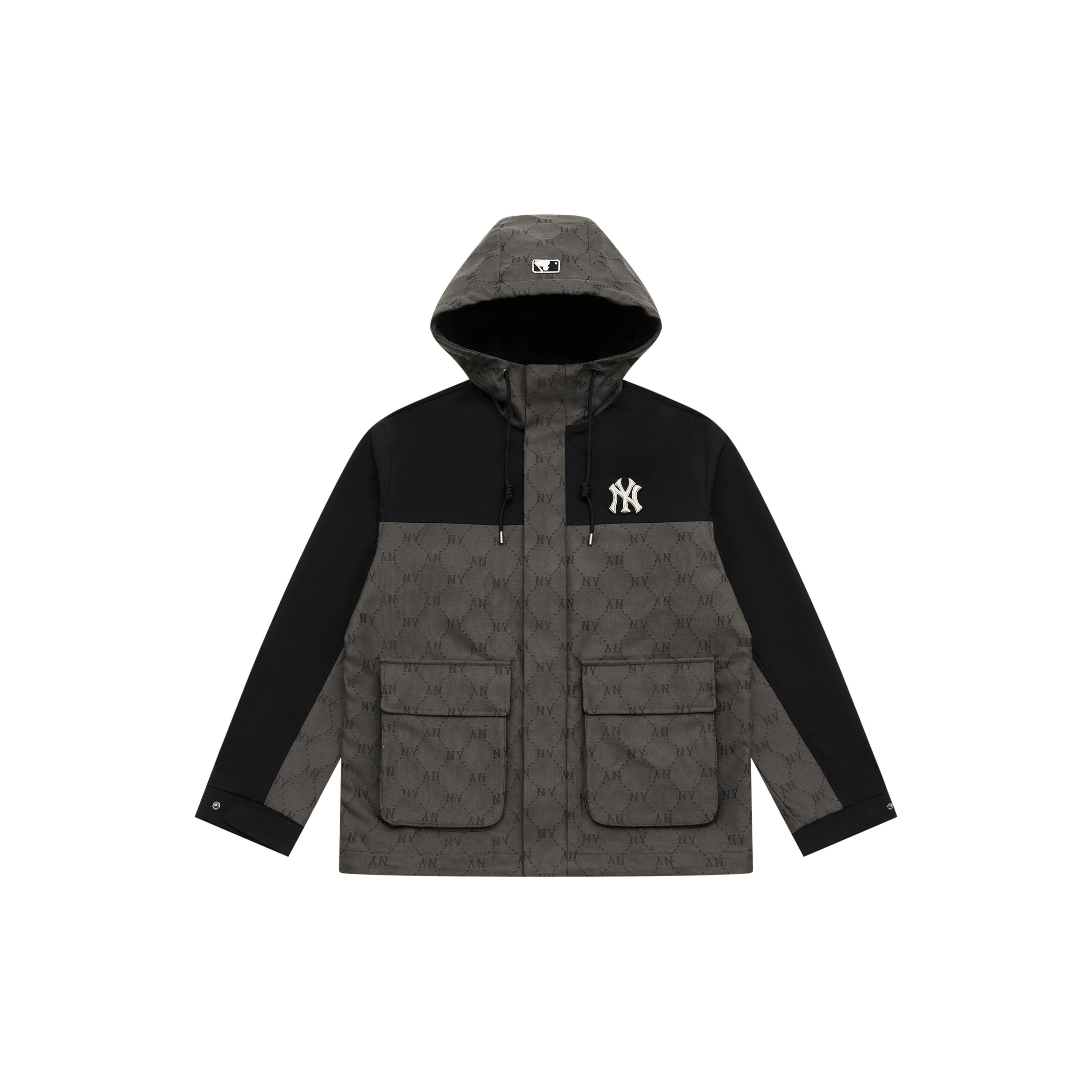 MLB MONOGRAM SS25 Jacket Unisex Dark Charcoal Gray 3AWJM0151-50CGD XL