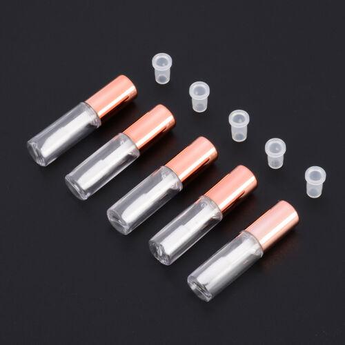 25/40/50 Pieces 1.2ml Clear Pretty Lip Gloss Tube Empty Lipstick Bottle Container with Rubber Insert Press Small Dropper For Sample Makeup Trip