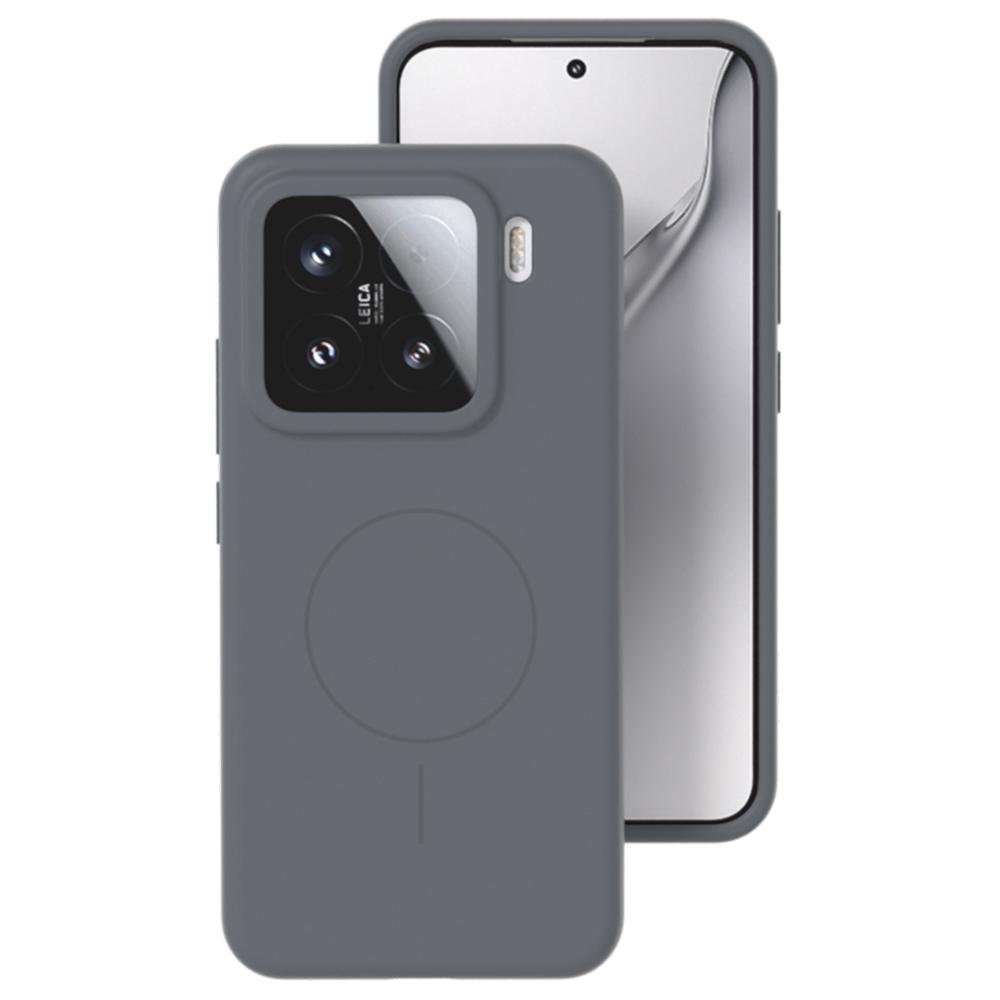 For Xiaomi 14 Pro Liquid Silicone Magnetic Case Skin-Touch Phone Cover