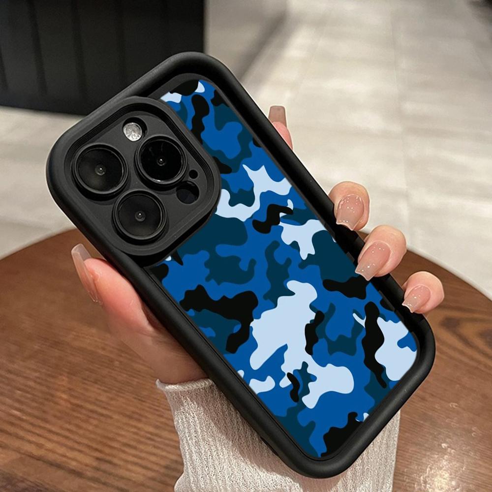 LZ6 Camouflage Camo Design Silicone Phone Case for Xiaomi 11 Lite 5G 14T Redmi 14C 13C A3 Note 12 11 9 10 13 Pro Plus Shockproof Back Cover