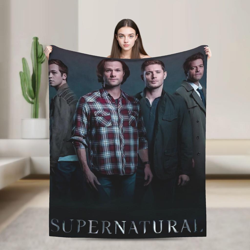 TV S-Supernatural Throw Blanket for Couch Soft Fuzzy Plush Blanket 50x60 Inches Multiple Sizes Bedspread for All Seasons