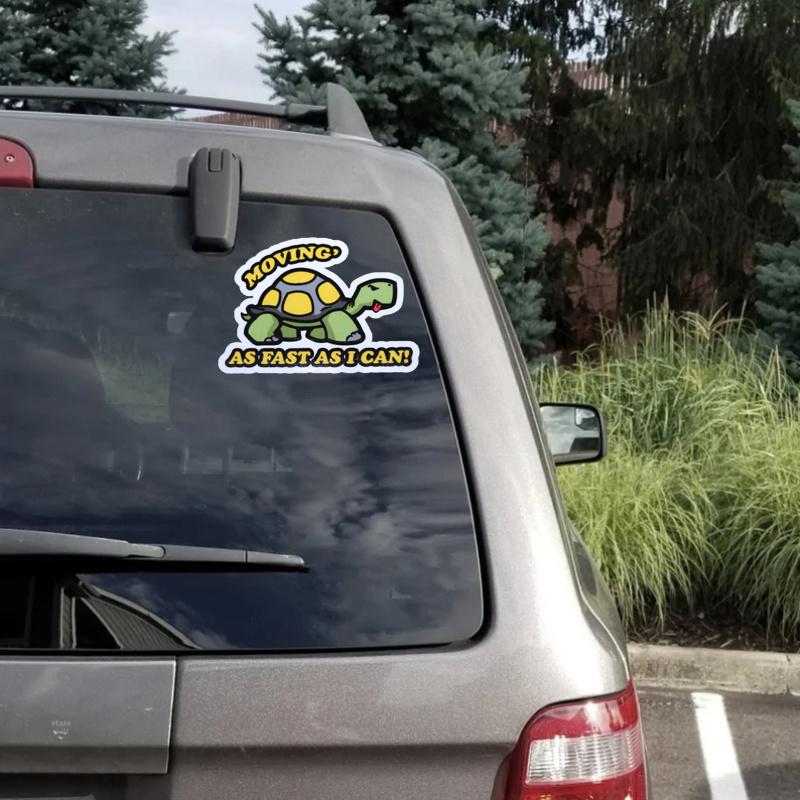 Funny tortoise sticker Durable for Laptop, Car, Luggage, Skateboard & More - Perfect for Teens, Adults, Creative Decor & Gifting