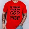 Talk To God Jesus T Shirt Print Tees for Men Fashion Casual T-Shirts Short Sleeve for Summer Clothing Oversized Tee Tops Gifts