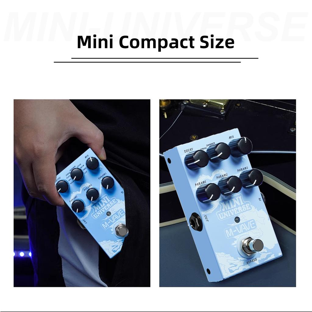 M VAVE Guitar Effect Pedal Digital Reverb Pedal Digital Modeling Reverberation Effector with 9 Mode Reverb Selection