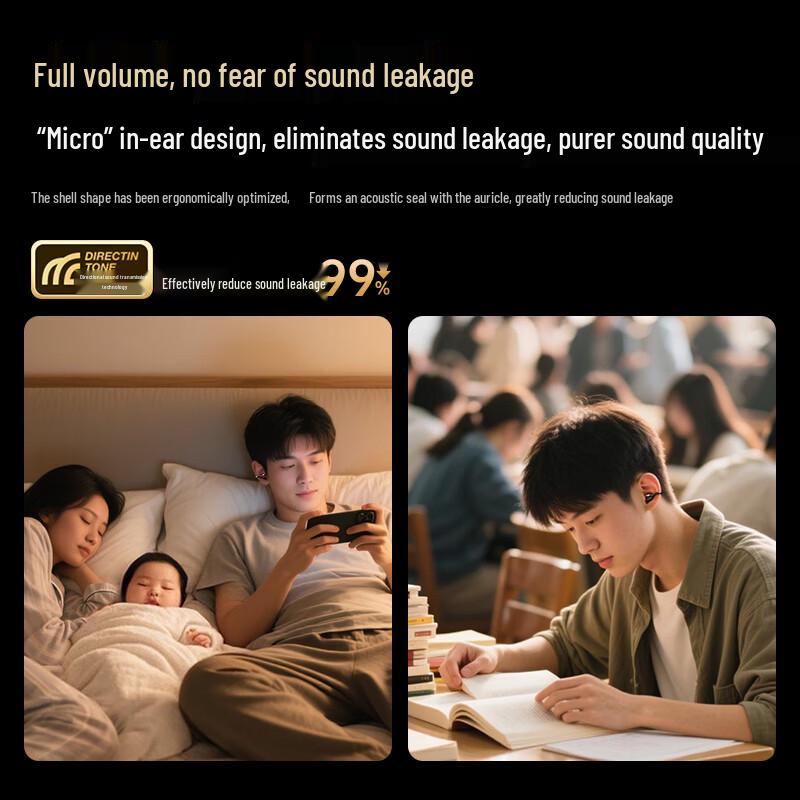 Viken 2025 Berlin Sound Bone Conduction Clip-On Bluetooth Sports Headphones