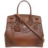 Used AUTHENTIC Ricky 33 Hand Bag Brown Leather