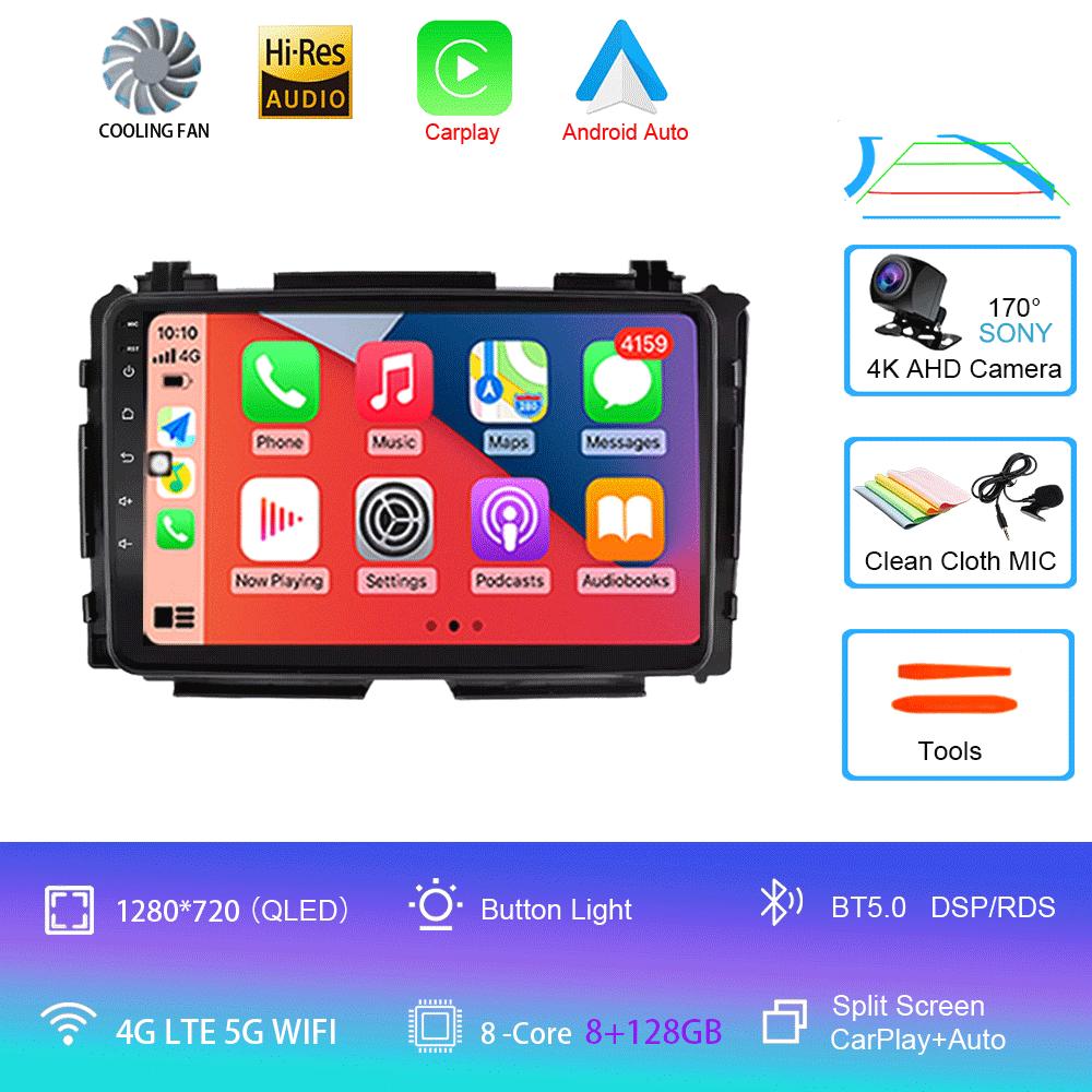For Honda HR-V HRV XRV Vezel 2013-2019 Car Radio Android 14 2Din GPS Bluetooth Multimedia Player Autoradio 360Camera Carplay