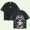 Camiseta con Estampado de Gon Freecss Hunter x Hunter Ropa de Anime Hombres Mujeres Manga Corta Camisetas de Algodón Camiseta Lavada Retro Camiseta Harajuku