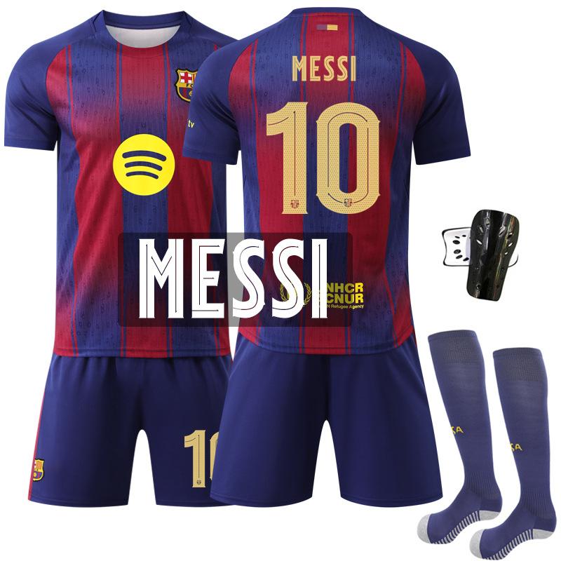 26 sezóna 10 Messi Ne. 19 Yamal dres sportovní dres Barcelona domácí Liga mistrů fotbalový dres sada