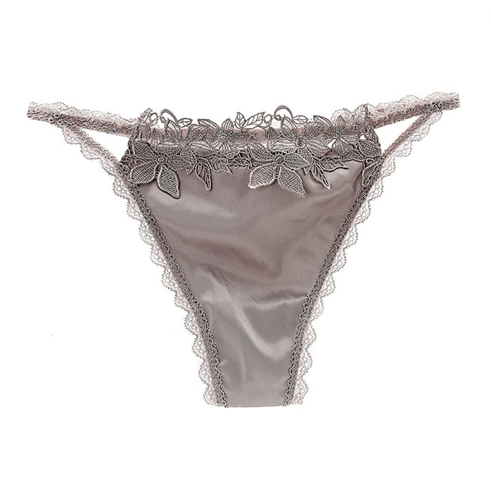 Women Sexy Shiny Satin Underwear For Daily Lace Knickers