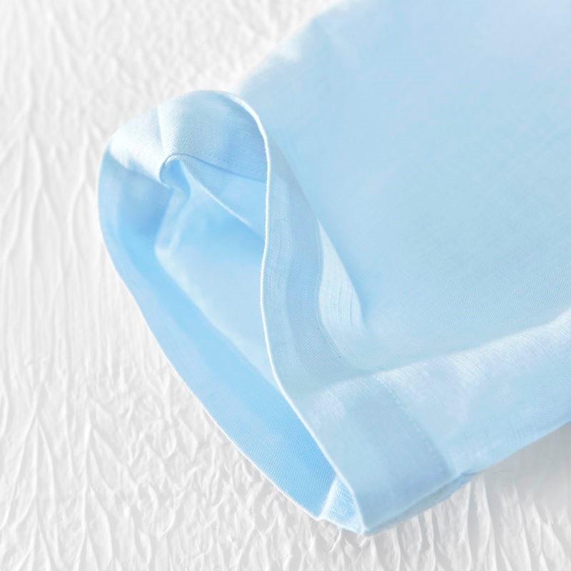 Men's Summer Short-Sleeve Ice Silk Linen Business Casual Shirt - White Trend