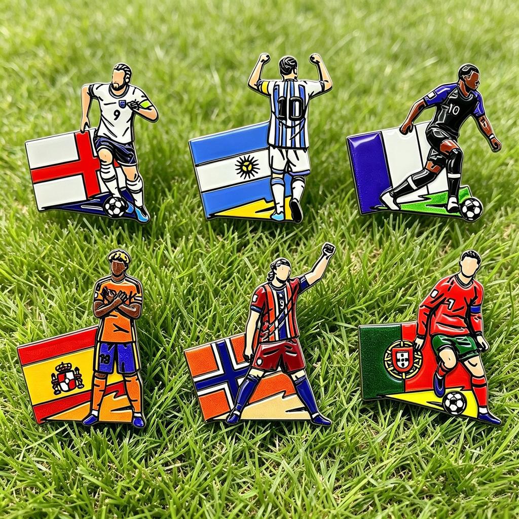 USA Kanada Mexiko Fußball Anstecknadel, Cartoon Legierung Unisex Fußball Brosche, DIY Kleidung Taschen Hut Schal Jeans Dekor Geschenk