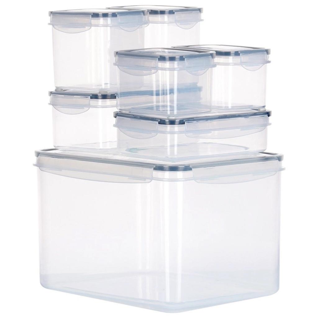 Set Of 7 Food Containers With Lids And Seals 259635