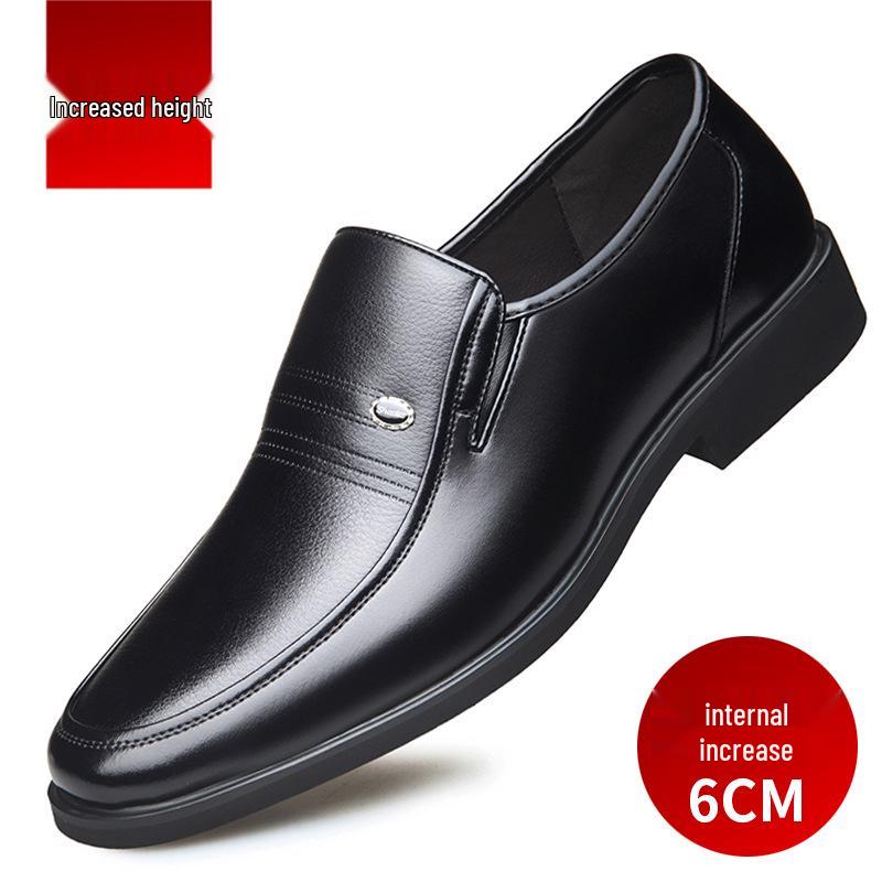 Men's Spring/Summer Hollow Leather Slip-On Shoes - Business Casual & Formal, Ideal for Middle-Aged and Elderly Dads