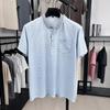 Herren T-Shirt Mit Umlegekragen Karierte Taschen Lässig Bequem Umlegekragen Papa T-Shirt