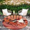 Majestic Elephant Pattern Round rug,Carpet Rug for Living Room Bedroom Playroom ,Non-slip Floor Mat,Holiday Gifts and Birthday Gifts.