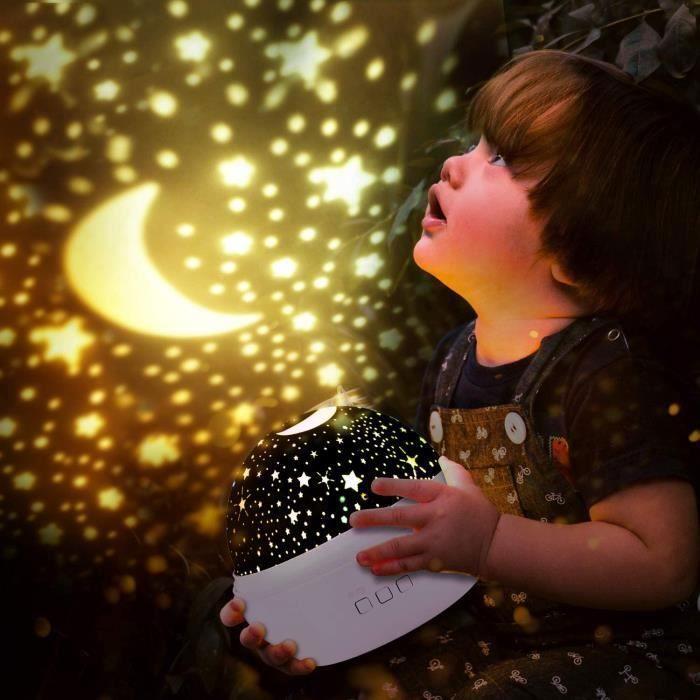 Projecteur - TD® - 360° Rotatif - Lumières Colorées - Veilleuse Enfant - 8 Modes