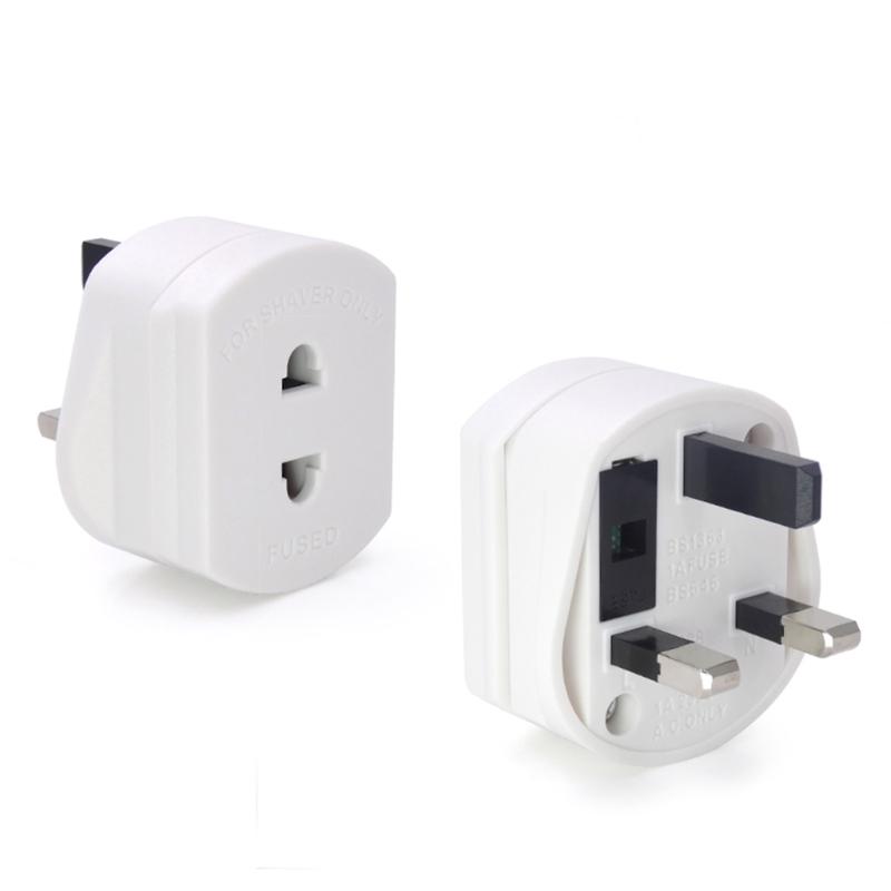 Adaptér pro elektrický zubní kartáček UK, 2pinový na 3pinový adaptér pro elektrický holicí strojek, bílý