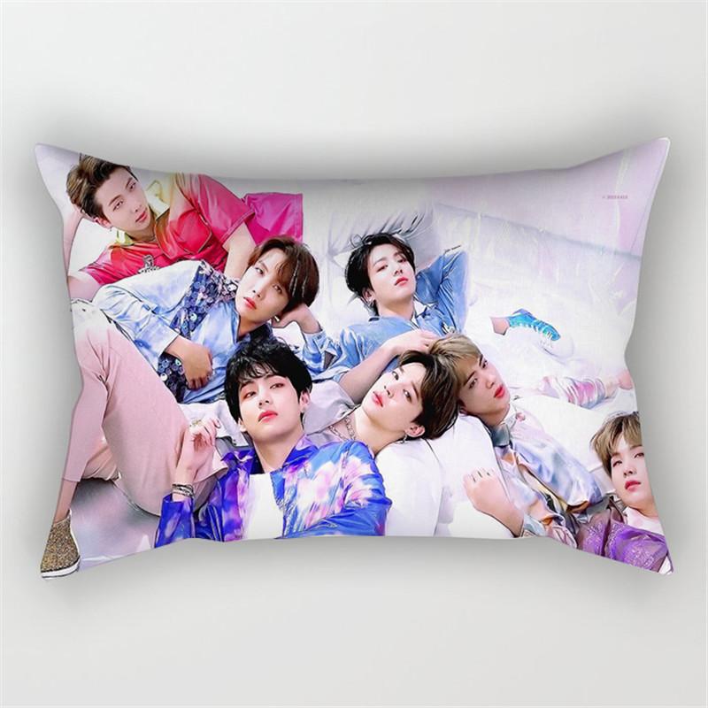 Bangtan Boys Kpop Bts Print Pillowcase Cover Bed Seat Square Pillow Home Cover