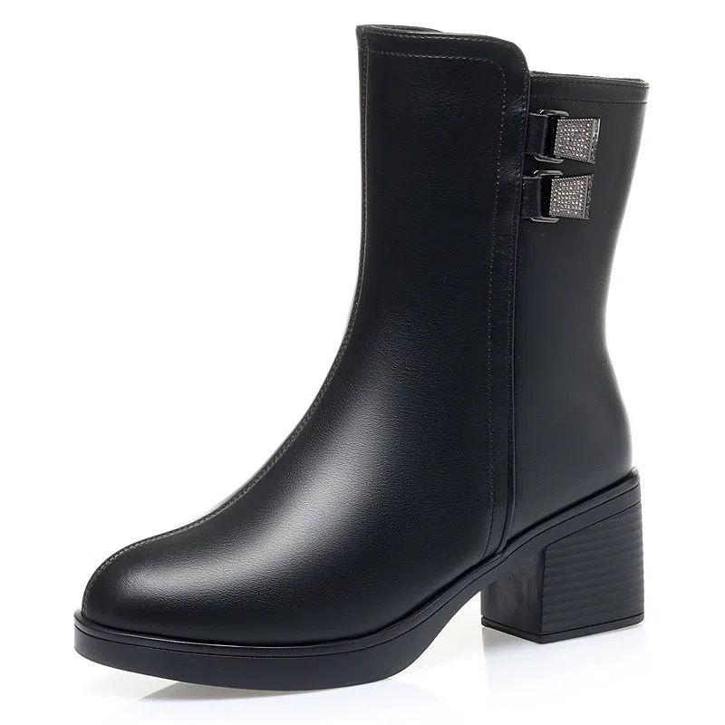 

Женские натуральные зимние сапоги. Удобные теплые женские длинные сапоги. Зимние сапоги. 35 чёрный