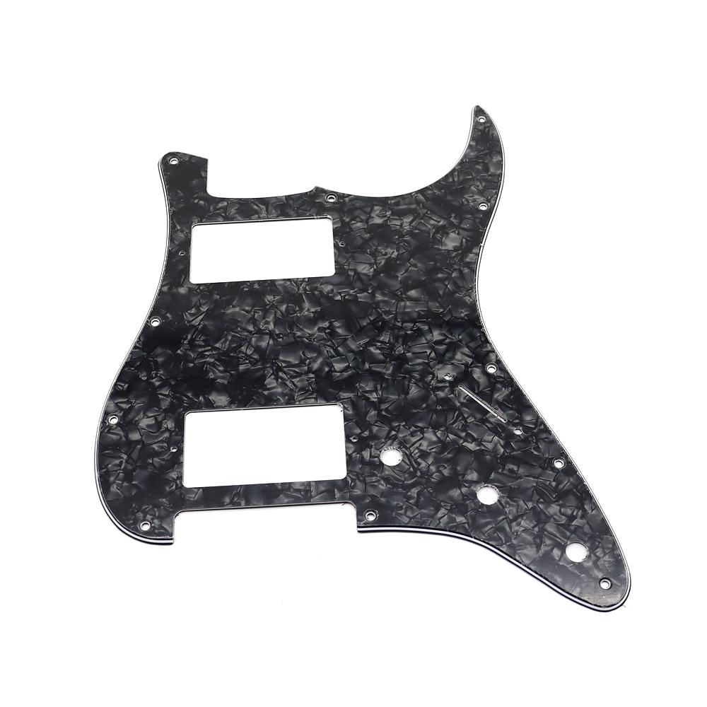 1ks Kytarový pickguard 2 otvory pro potenciometry Hliníkový 11 otvorů HH Pickguard Kryt proti poškrábání Kompatibilní pro kytarové díly stylu ST SQ