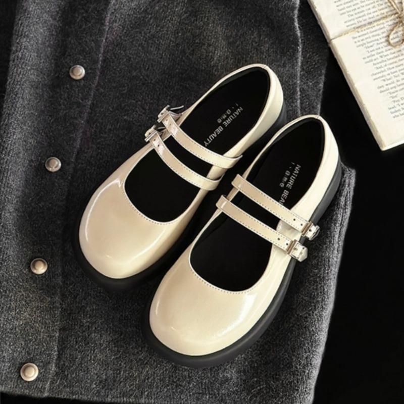 Fashion Spring New Style Luxury Leather Shoes for Girls Autumn Fashion Korean Style Soft Bottom Anti-slippery Versatile Chic Dress Shoes