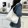 Casual Shoulder Tote Bag Women Soft Pu Leather Versatile Commuter Bag With Pocket