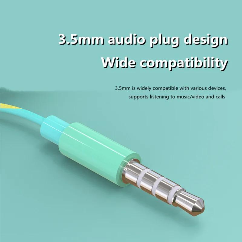 3.5mm Wired Headphones With Bass Earbuds Stereo Earphone Music Sport Gaming Headset With mic For Xiaomi IPhone Huawei Samsung