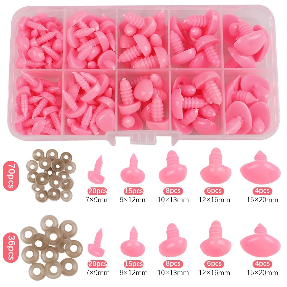 Set Safety Nose Eyes For Crochet Bear Dolls DIY Making Accessories Triangle Nose Plastic Eyes Hangmade Supplies
