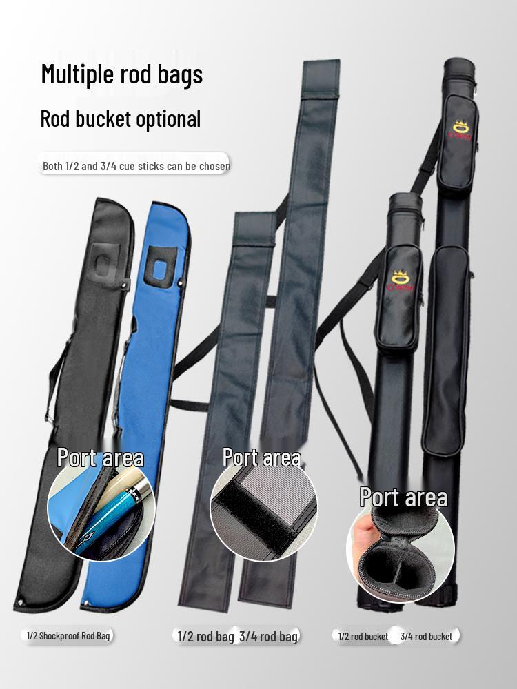Three-Quarter Portable Billiard Cue Sleeve & Bag for Nine-ball & Big-head Cues