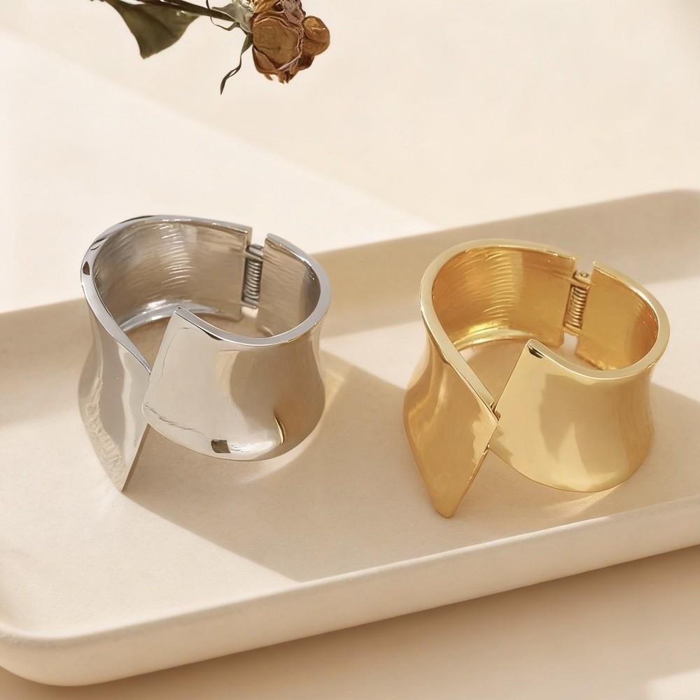 Goth Chunky Heavy Bracelet Exaggerated Fashion Punk Bangle Wide Open Bracelet  Jewelry Gifts