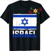 Israël Vlag T-shirt 100% Katoen Ronde Hals Zomer Korte Mouw Casual Unisex T-shirt Maat S3XL