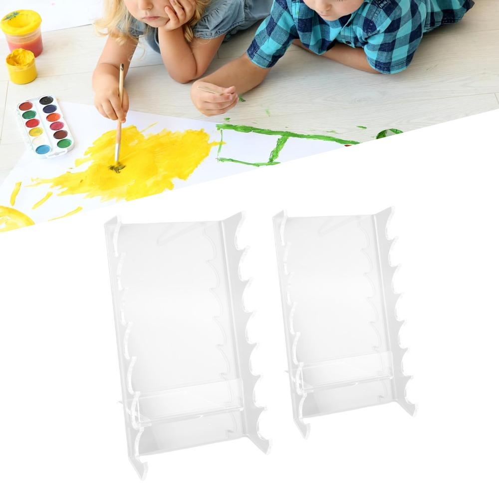 Multi-hole Makeup Brush Holder Acrylic Storage Stand Elegant Display Rack Bedroom Decor