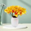 6 Stems Artificial Orchid Flowers Iron Wire Stem Silk Orchid Decorations  Home Decor